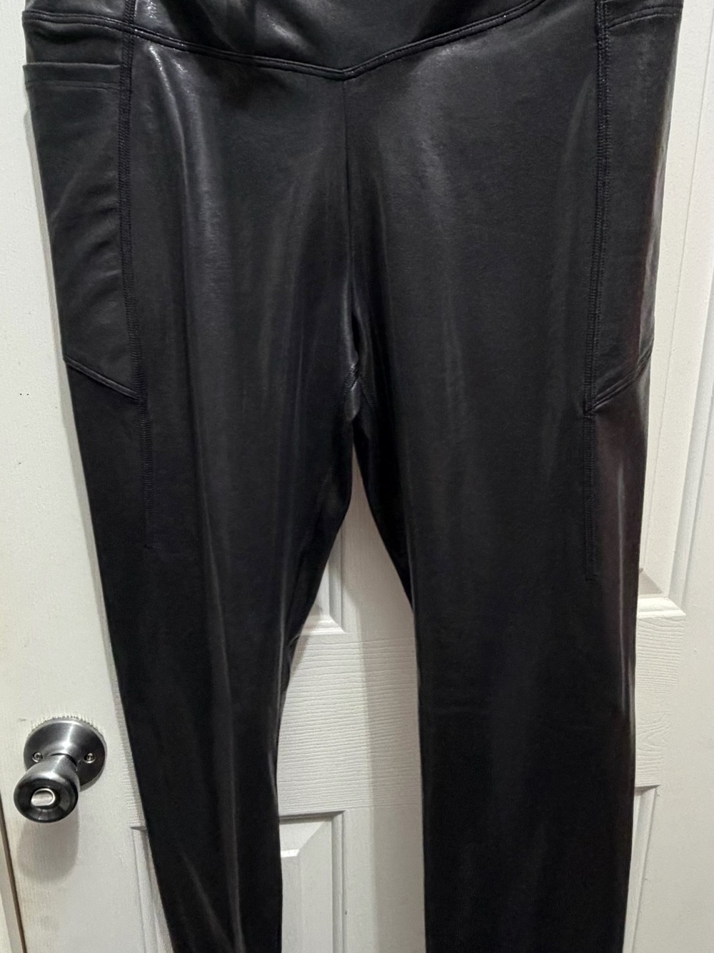 Black Faux Leather Leggings - Women Pants & Jumpsuits